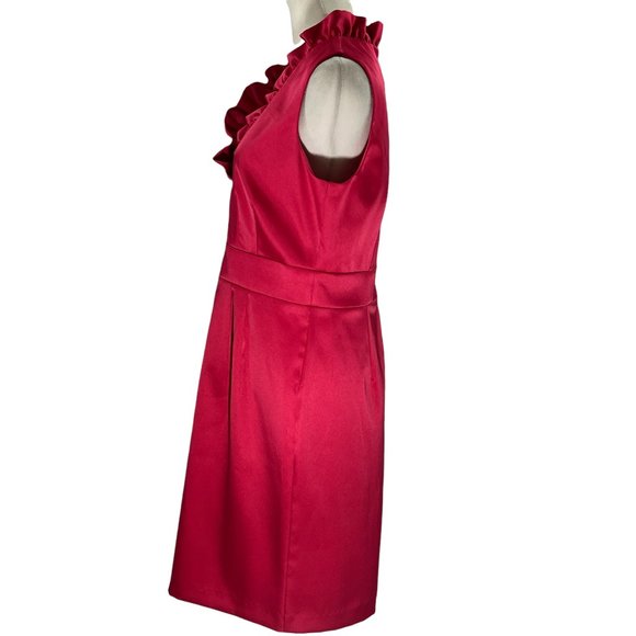 Like New Jessica Howard Brith Pink Sleeveless Ruffle Dress Size 12P - Picture 2 of 10